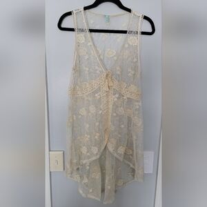 Maurices Sheer Long Cardigan Cover Up